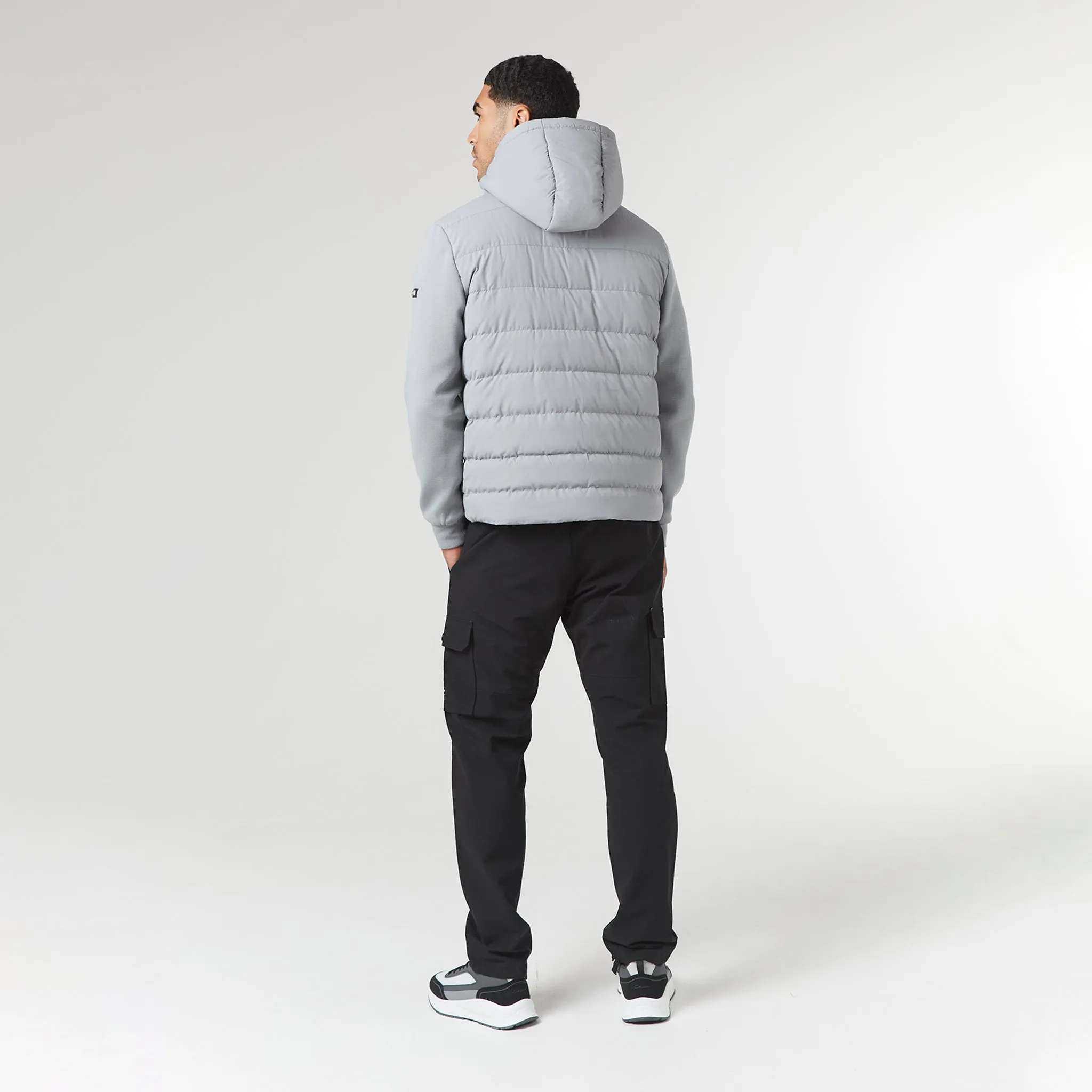 Hooded Hybrid Jacket | Ice Grey