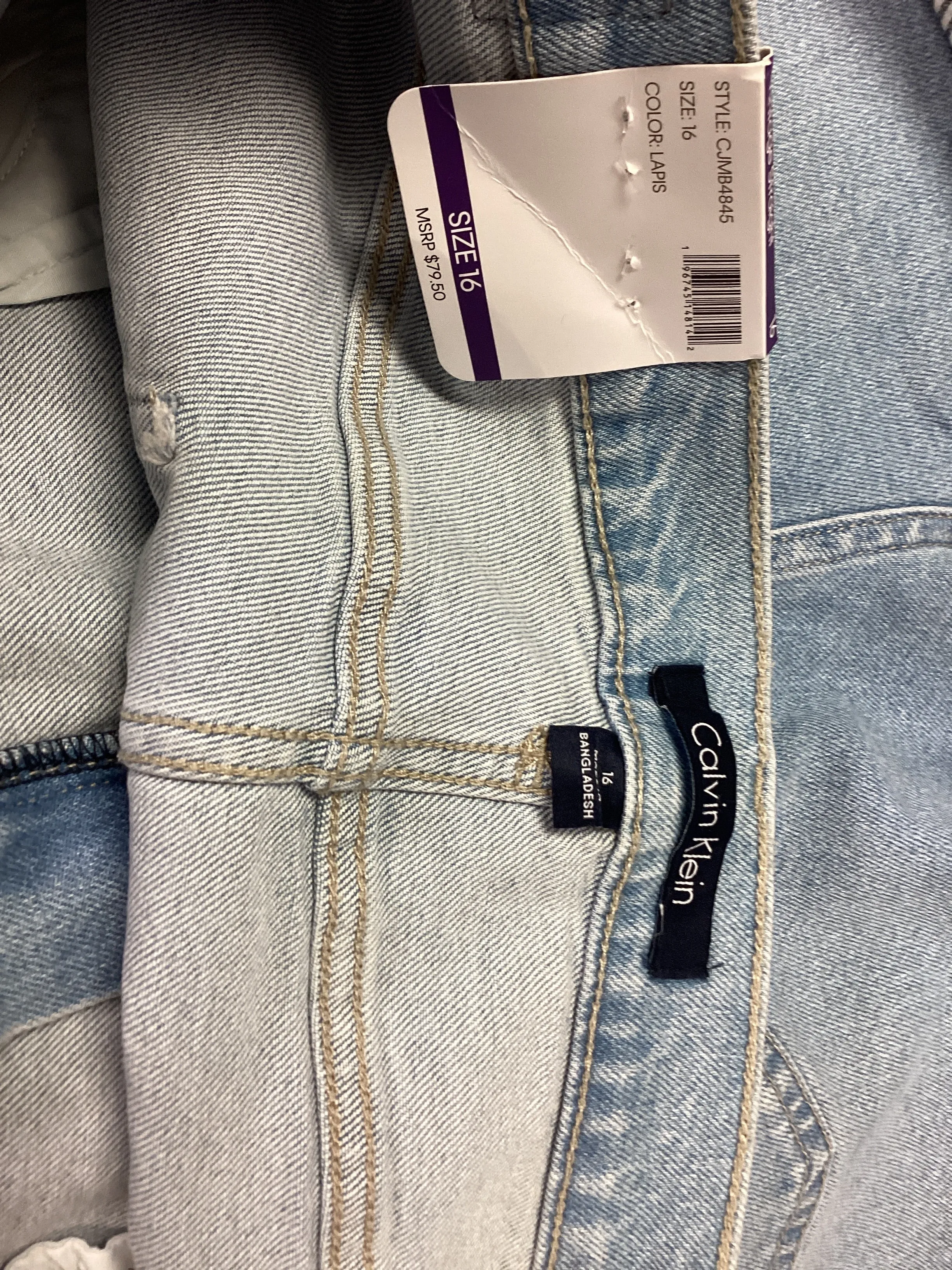 Jeans Straight By Calvin Klein  Size: 16