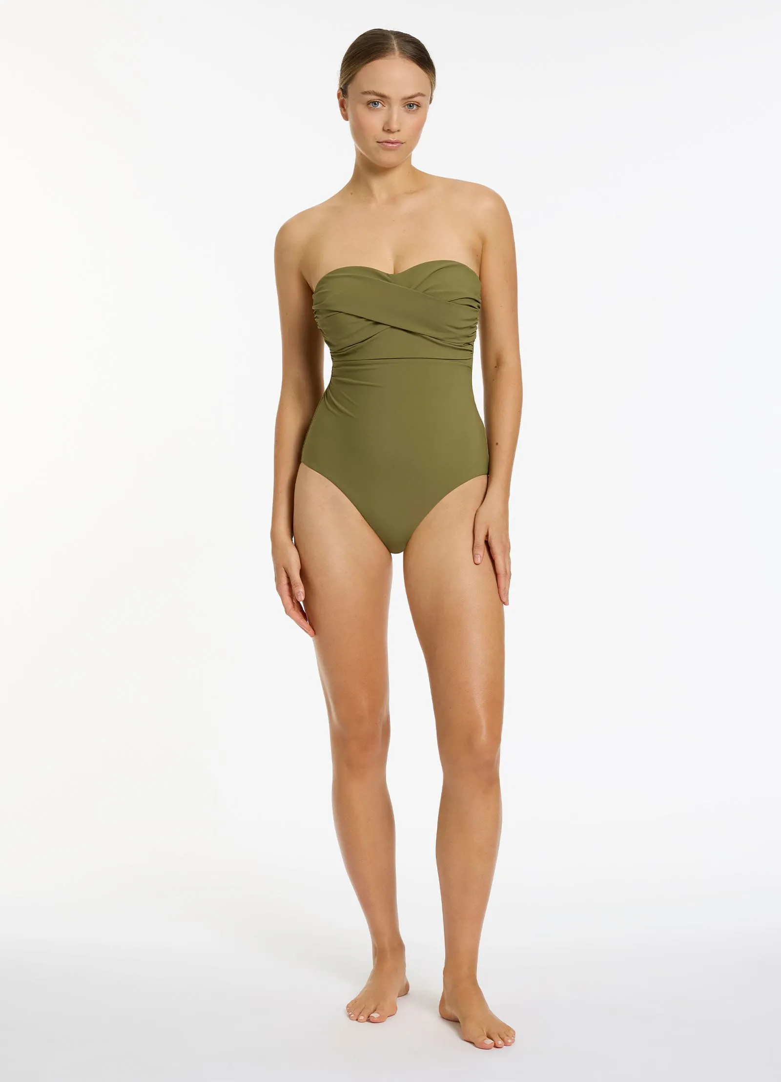 Jetset D-Dd Twist Front One Piece - Moss