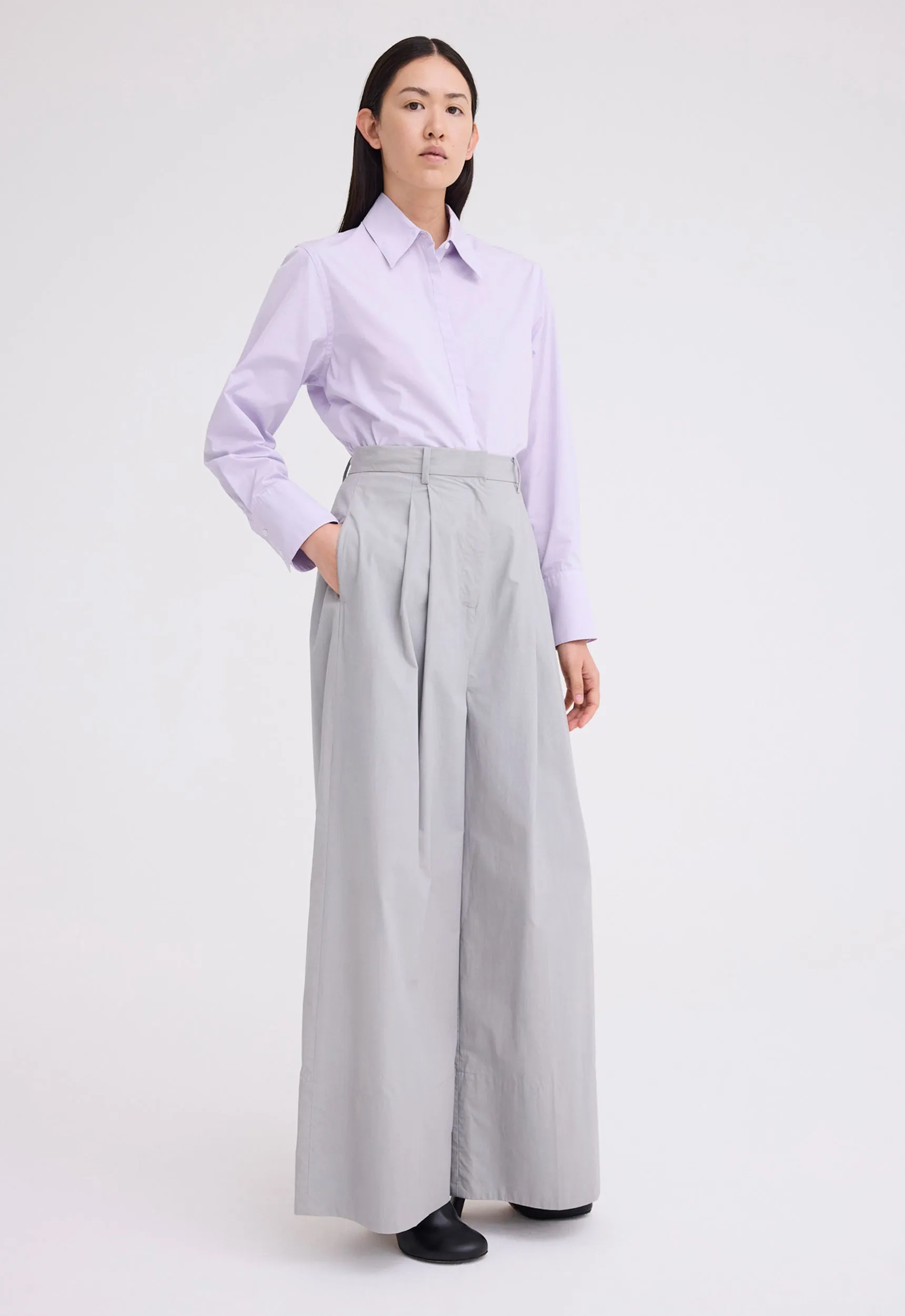 Levant Wide Leg Pant - Oxide Grey