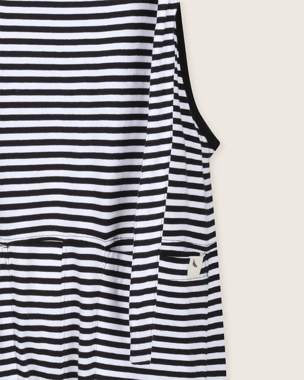 Lila Mono Stripe Dungarees