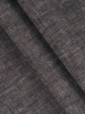 Linen Brooks Black Suiting Self Design Fabric