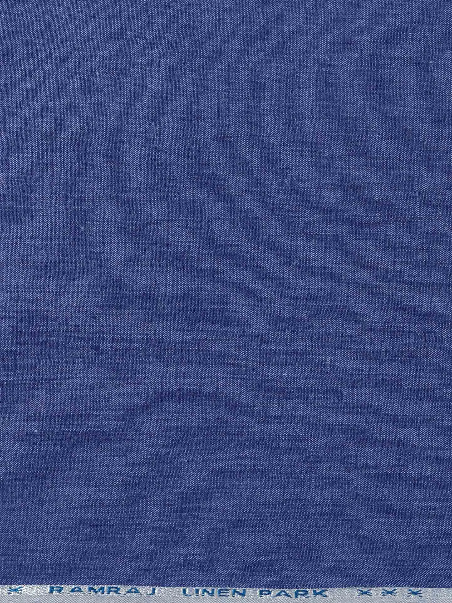 Linen Brooks Blue colour Suiting Fabric