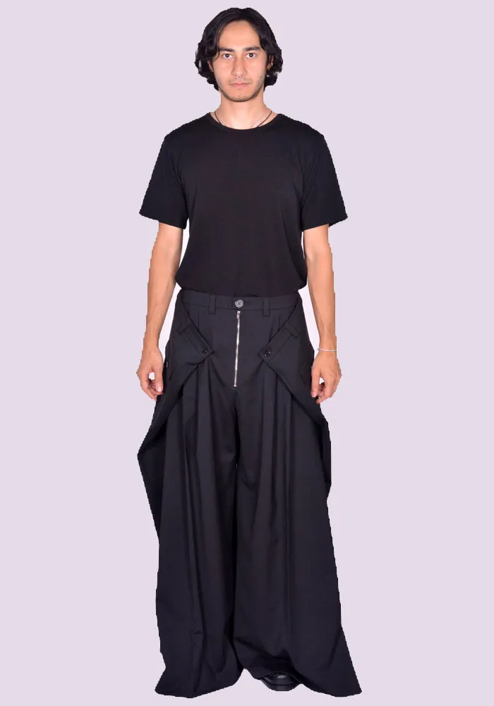 LU'U DAN MP045W LWB MAXI x MAXI x MAXI TAILORED PANTS BLACK (New Season FW24)