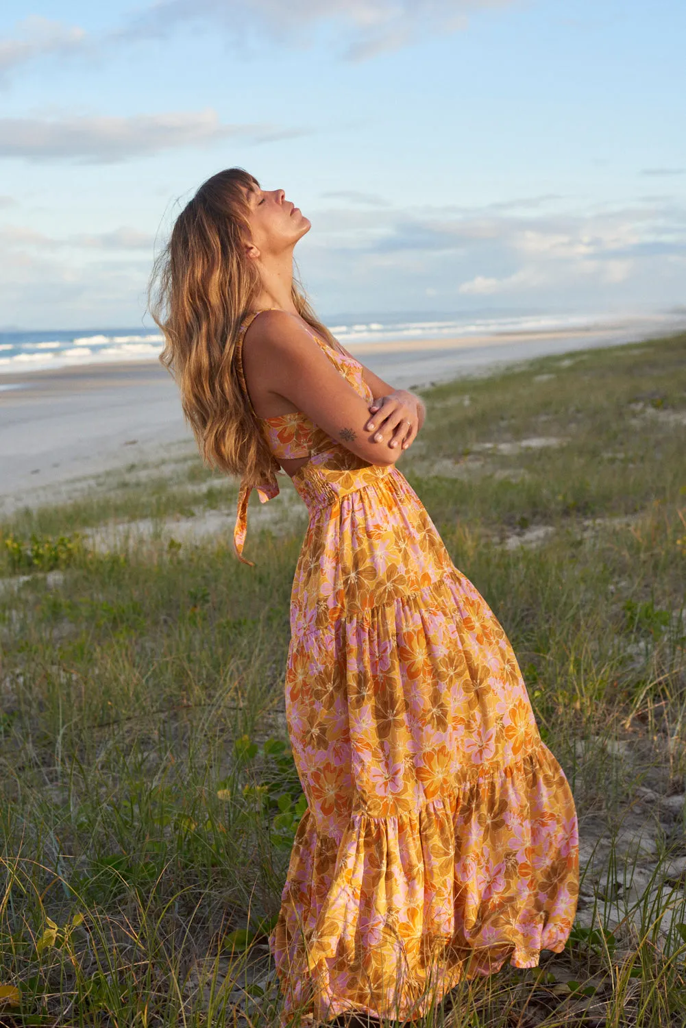 Mahana Floral Tiered Maxi Dress