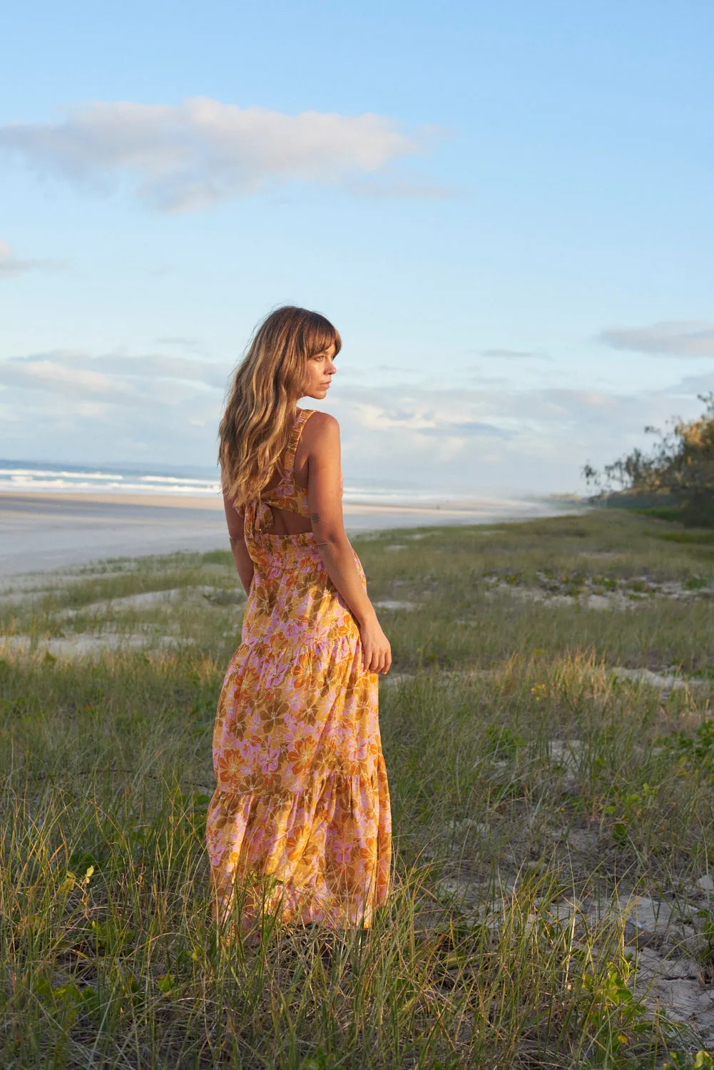 Mahana Floral Tiered Maxi Dress