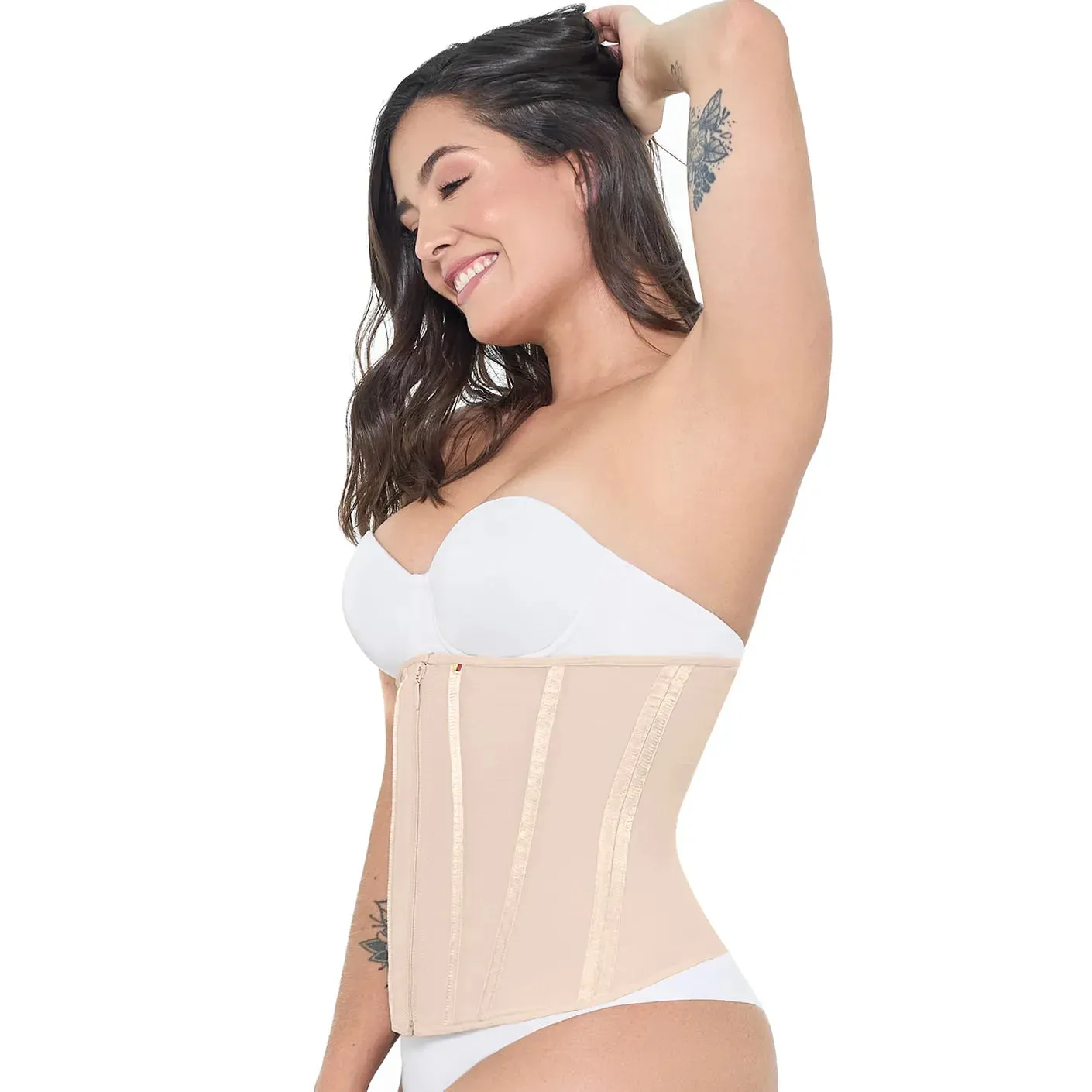 MARIAE CXF000V Waist Cincher Shapewear Faja Colombiana Waist Shaper with front Zipper & Inner Hooks