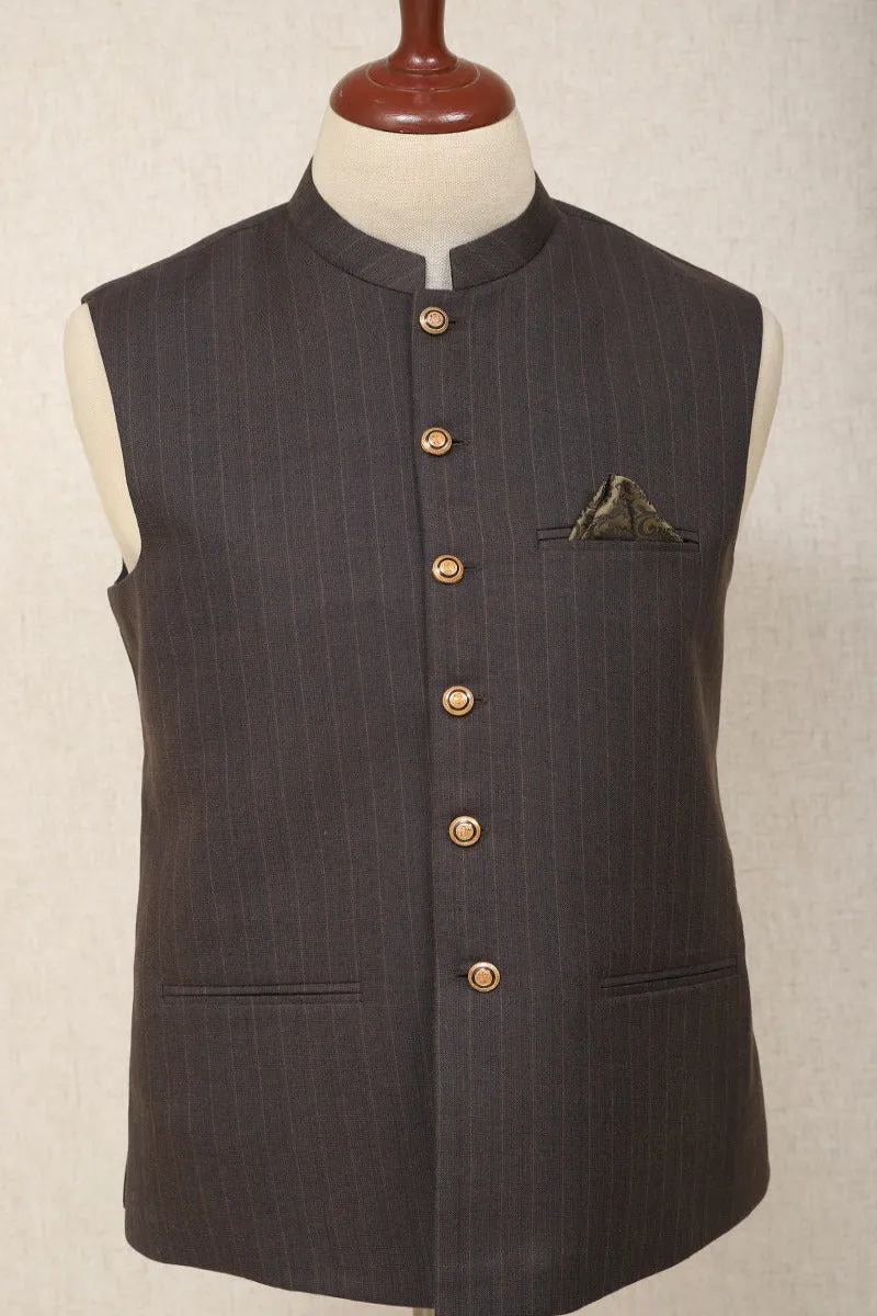 Men Premium Waistcoat Brown