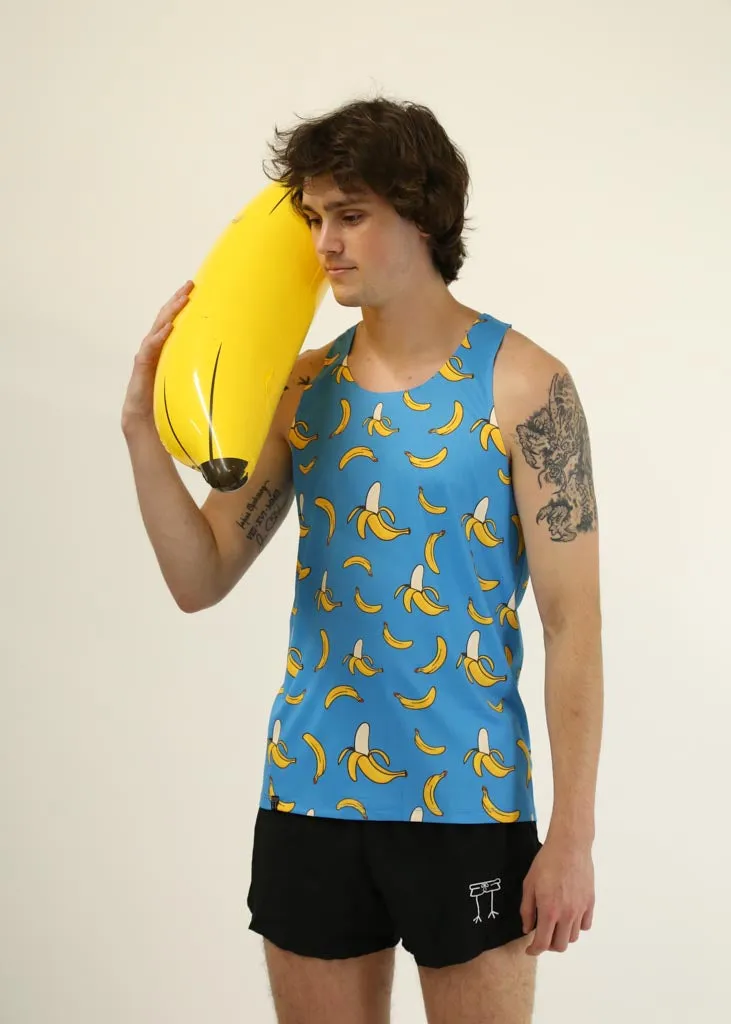 Men's Blue Bananas Performance Singlet