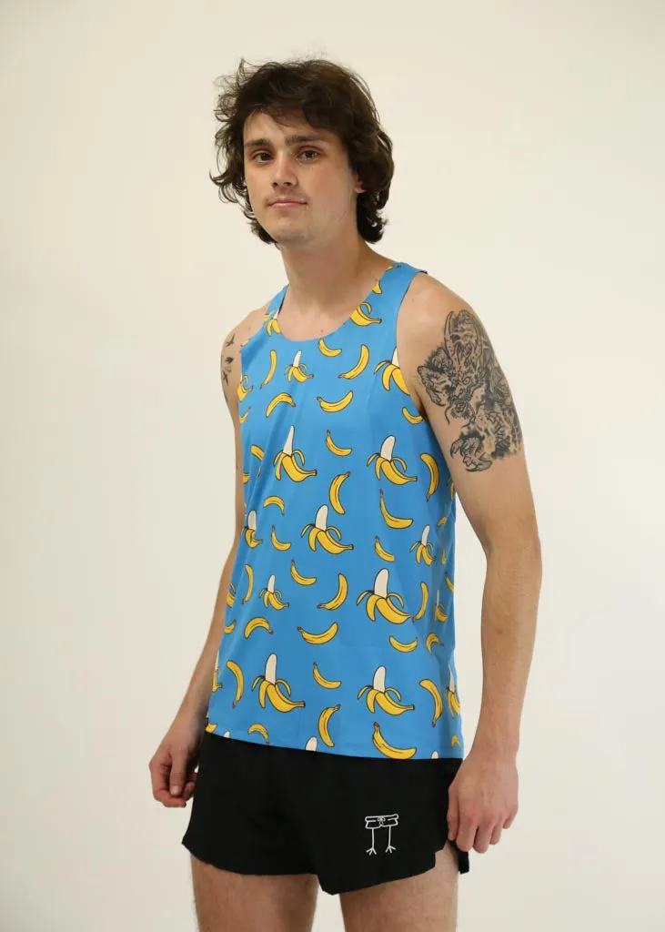 Men's Blue Bananas Performance Singlet