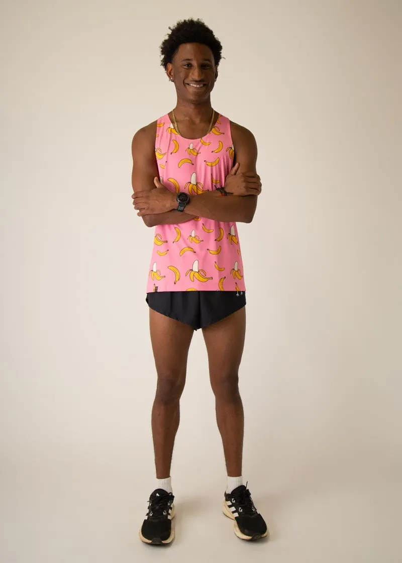 Men's Pink Bananas Performance Singlet