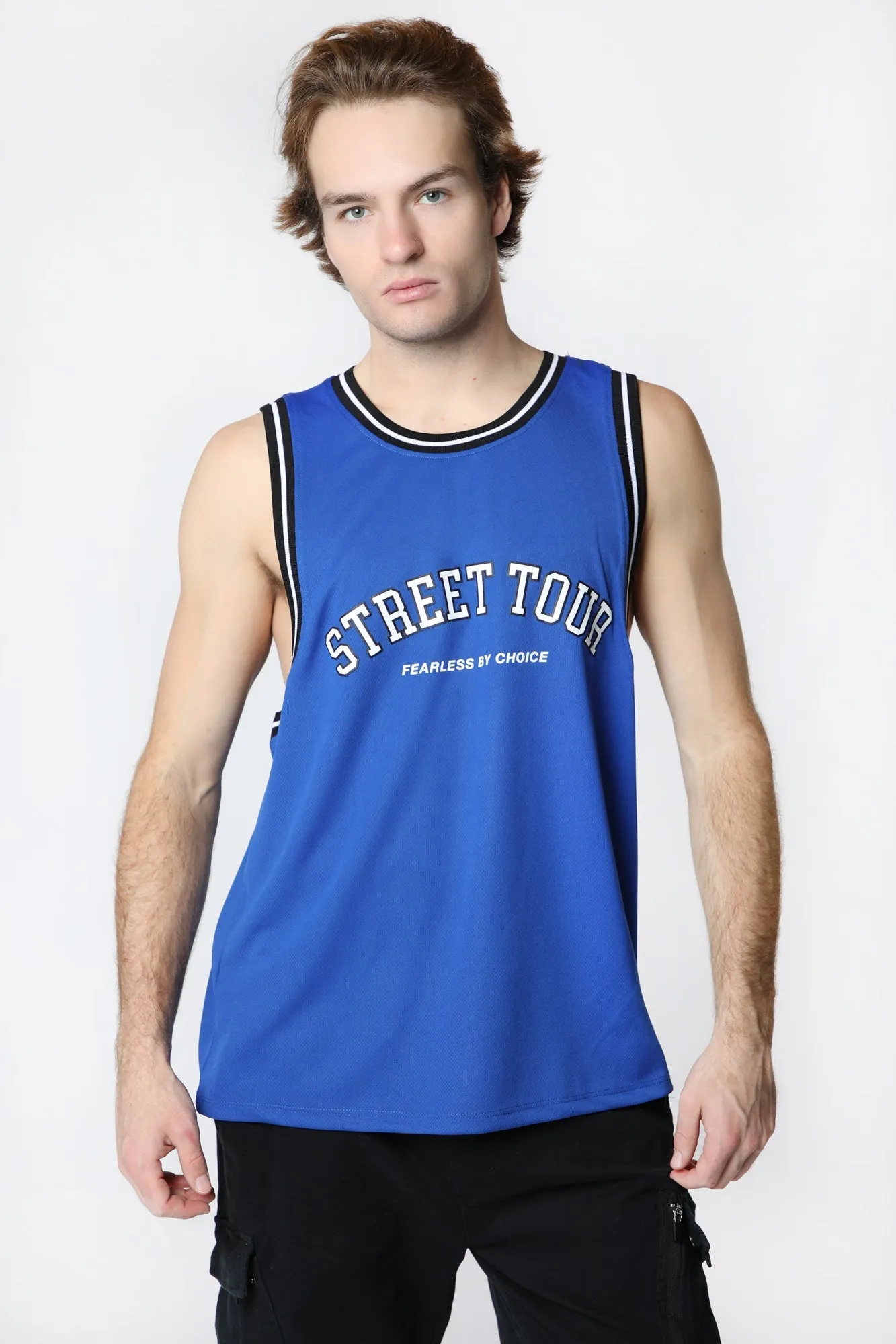 Mens Printed Basketball Jersey Tank Top