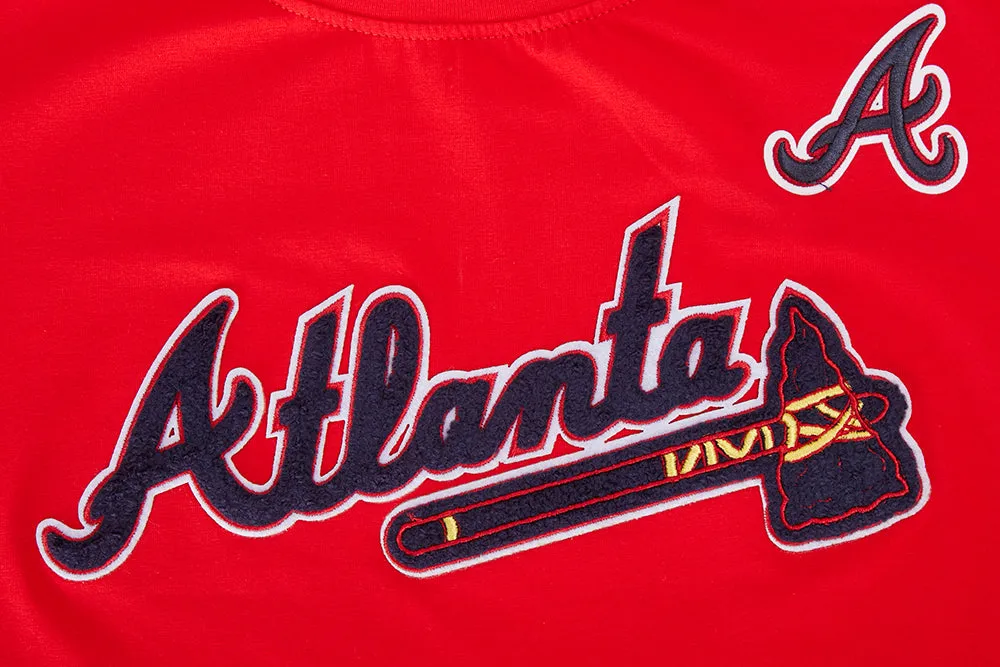 MLB ATLANTA BRAVES CLASSIC WOMEN'S SJ SLIM FIT TEE (RED)