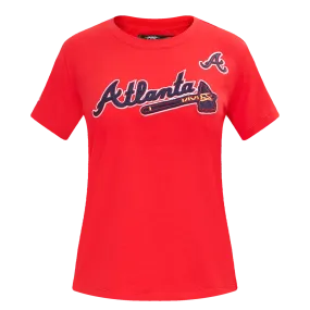 MLB ATLANTA BRAVES CLASSIC WOMEN'S SJ SLIM FIT TEE (RED)