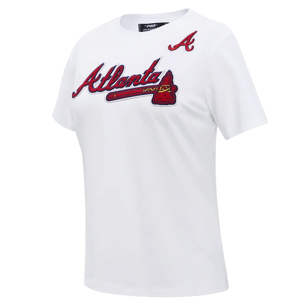 MLB ATLANTA BRAVES CLASSIC WOMEN'S SJ SLIM FIT TEE (WHITE)