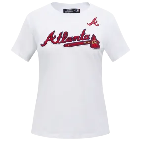 MLB ATLANTA BRAVES CLASSIC WOMEN'S SJ SLIM FIT TEE (WHITE)