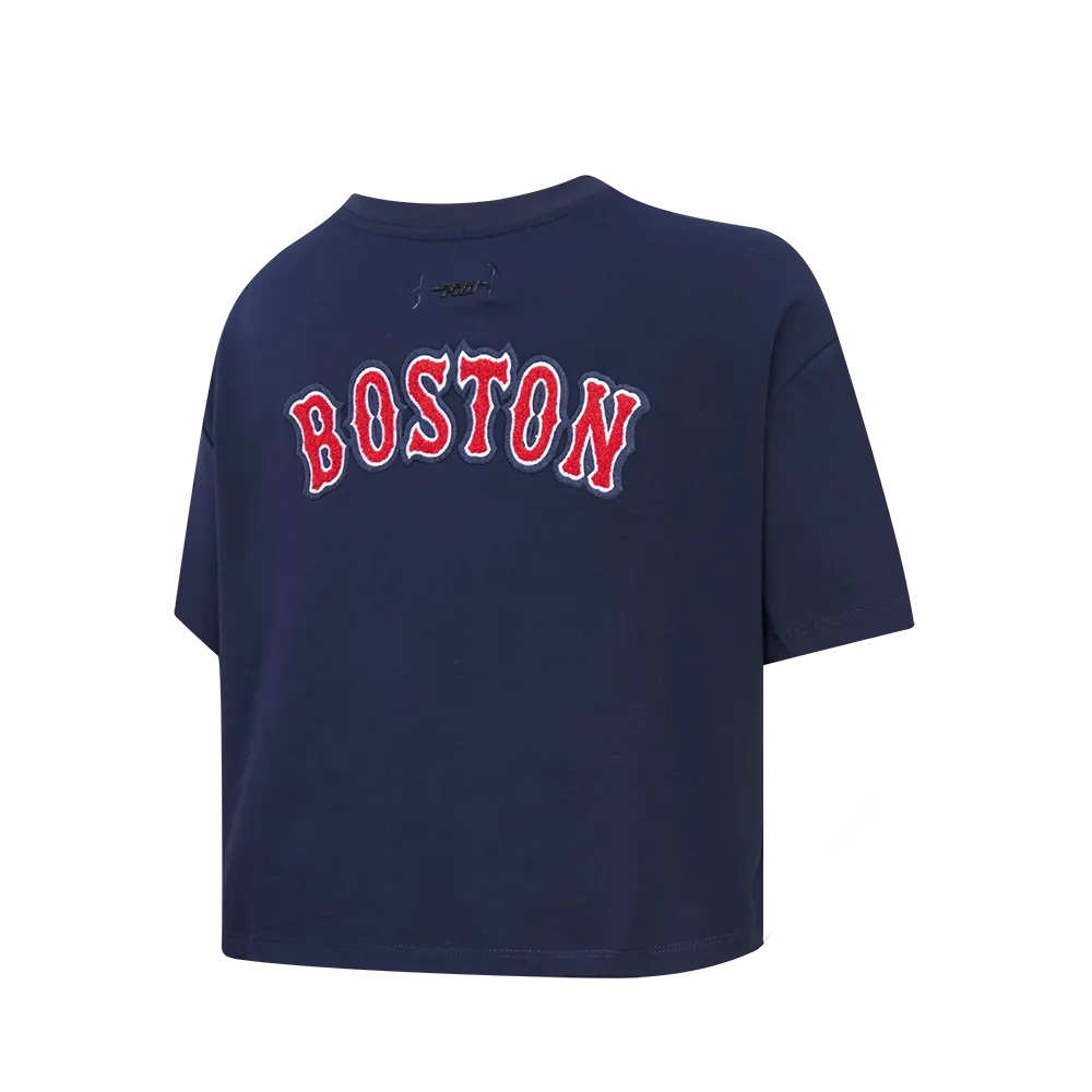 MLB BOSTON RED SOX CLASSIC WOMEN'S BOXY TEE (MIDNIGHT NAVY)