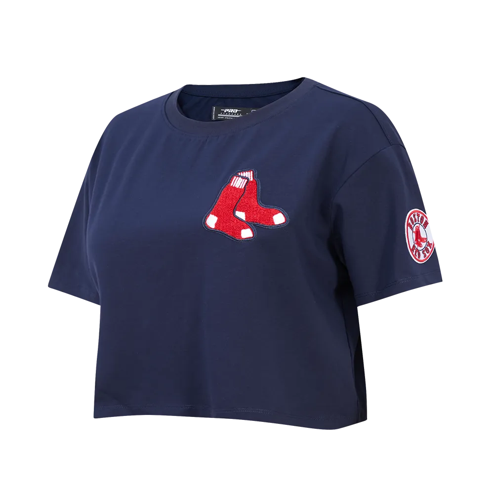 MLB BOSTON RED SOX CLASSIC WOMEN'S BOXY TEE (MIDNIGHT NAVY)