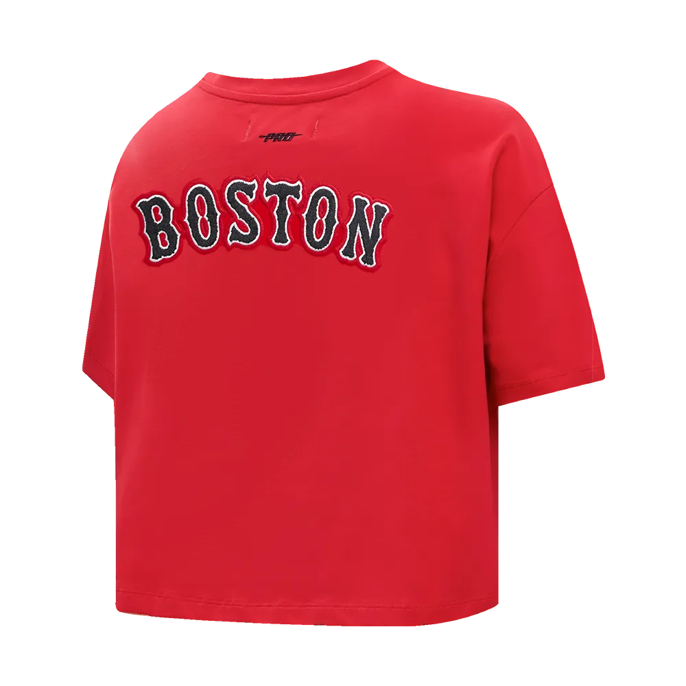 MLB BOSTON RED SOX CLASSIC WOMEN'S BOXY TEE (RED)