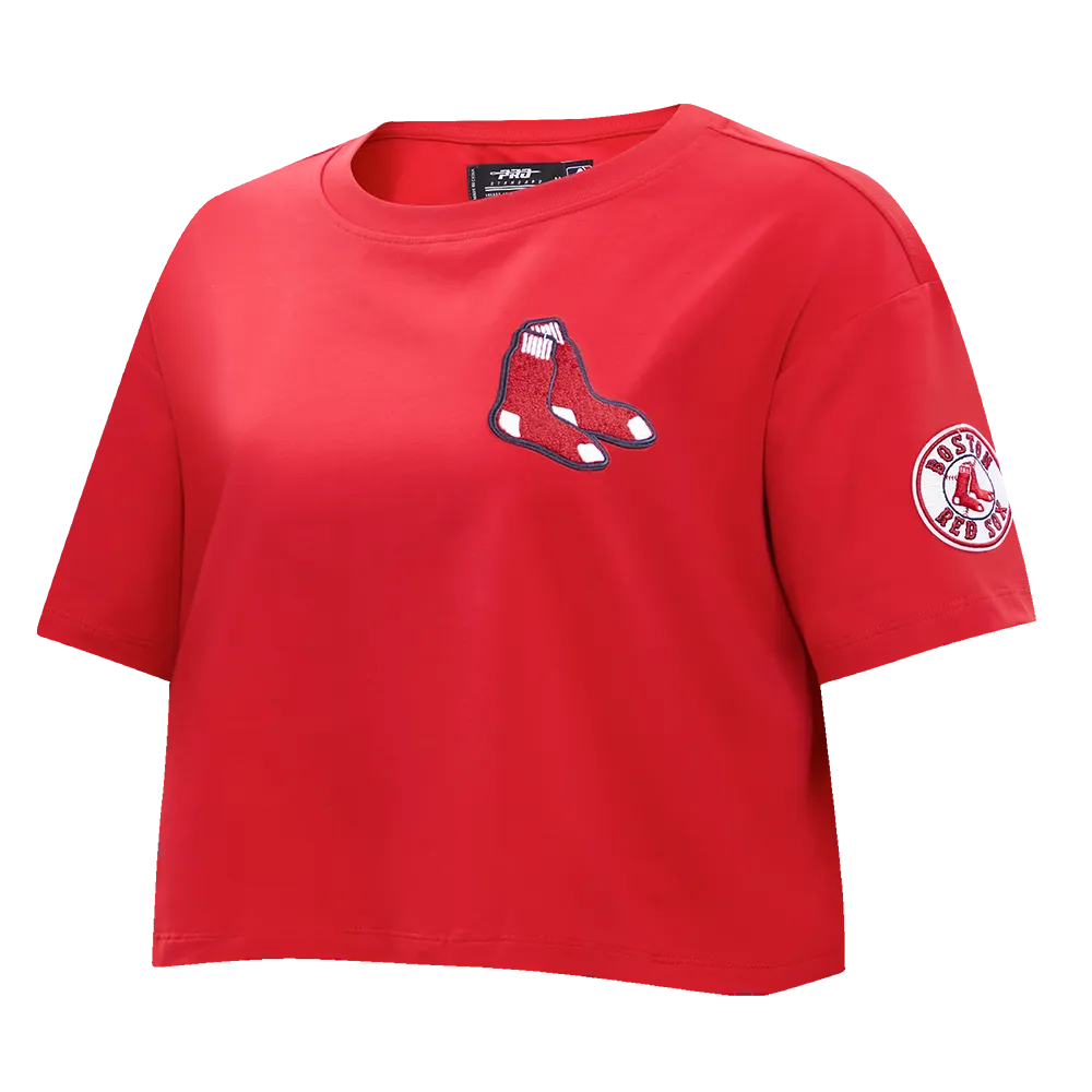 MLB BOSTON RED SOX CLASSIC WOMEN'S BOXY TEE (RED)