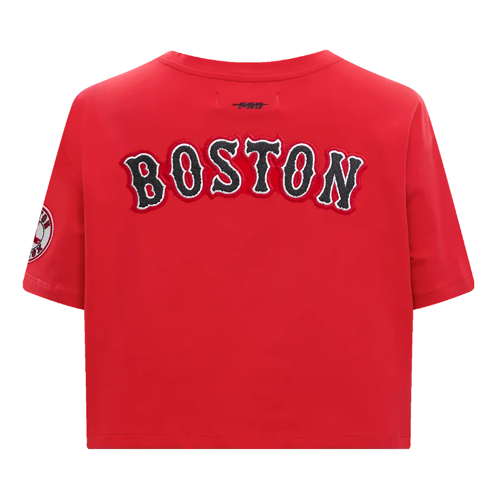 MLB BOSTON RED SOX CLASSIC WOMEN'S BOXY TEE (RED)