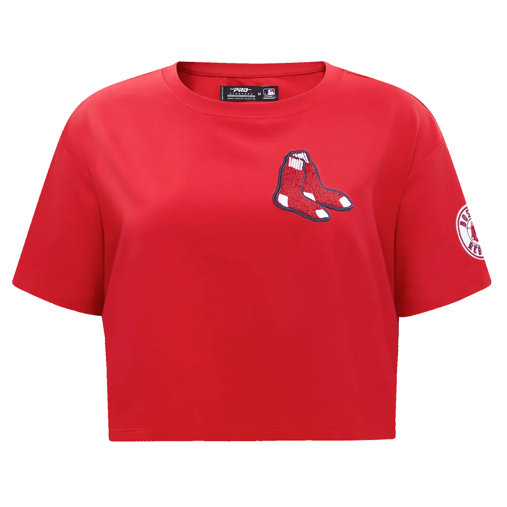 MLB BOSTON RED SOX CLASSIC WOMEN'S BOXY TEE (RED)