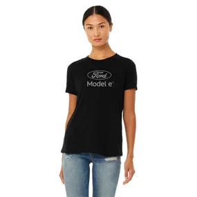 Model e Ladies Relaxed Tee- Black