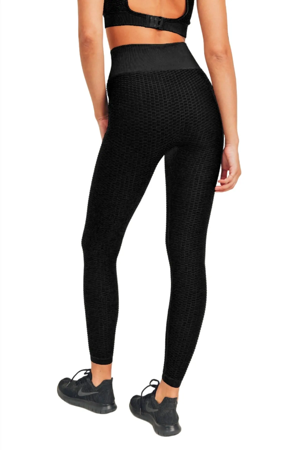 Mono B Jacquard & Ribbed Seamless High-Waisted Leggings APH-A7116