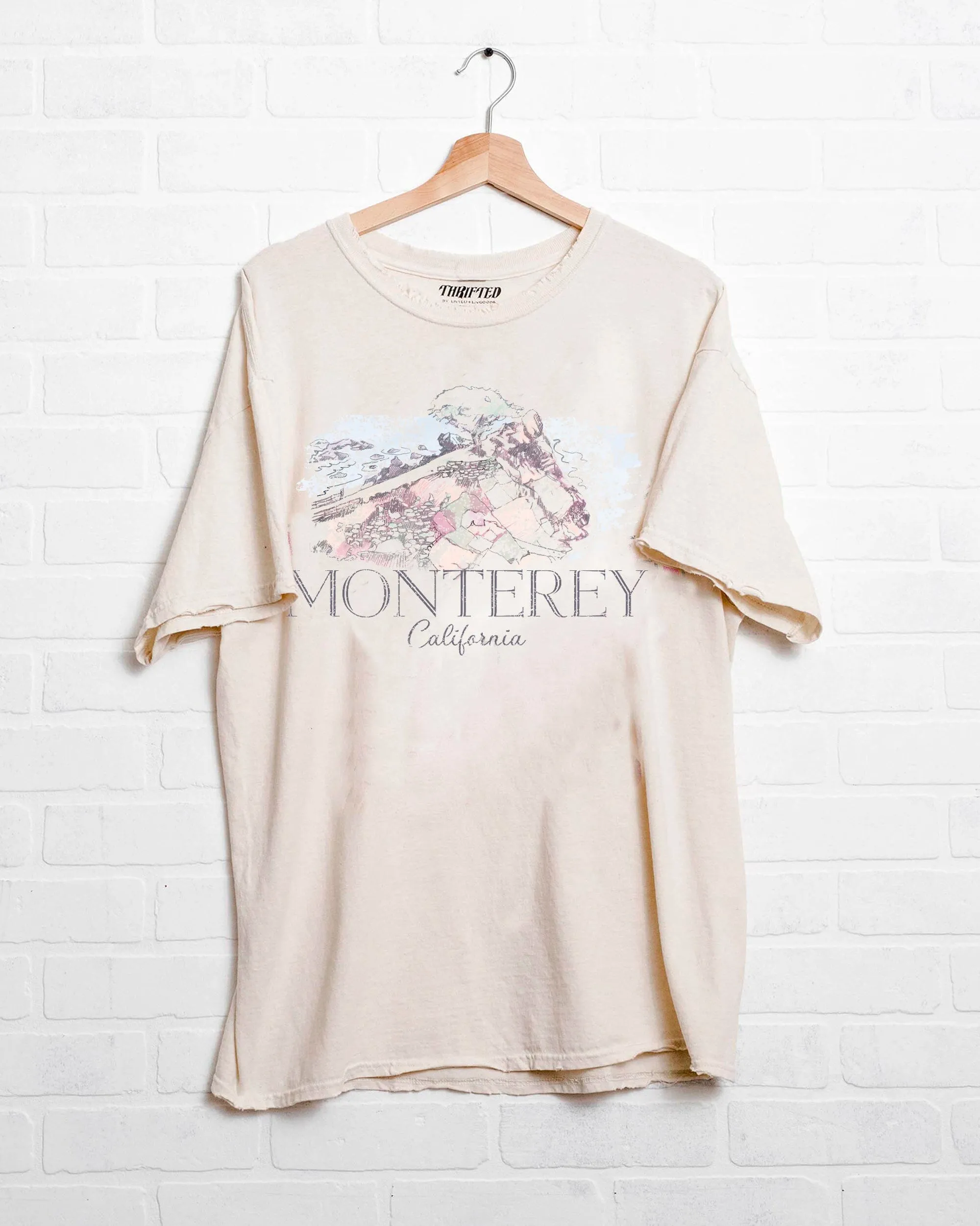 Monterey Off White Thrifted Tee