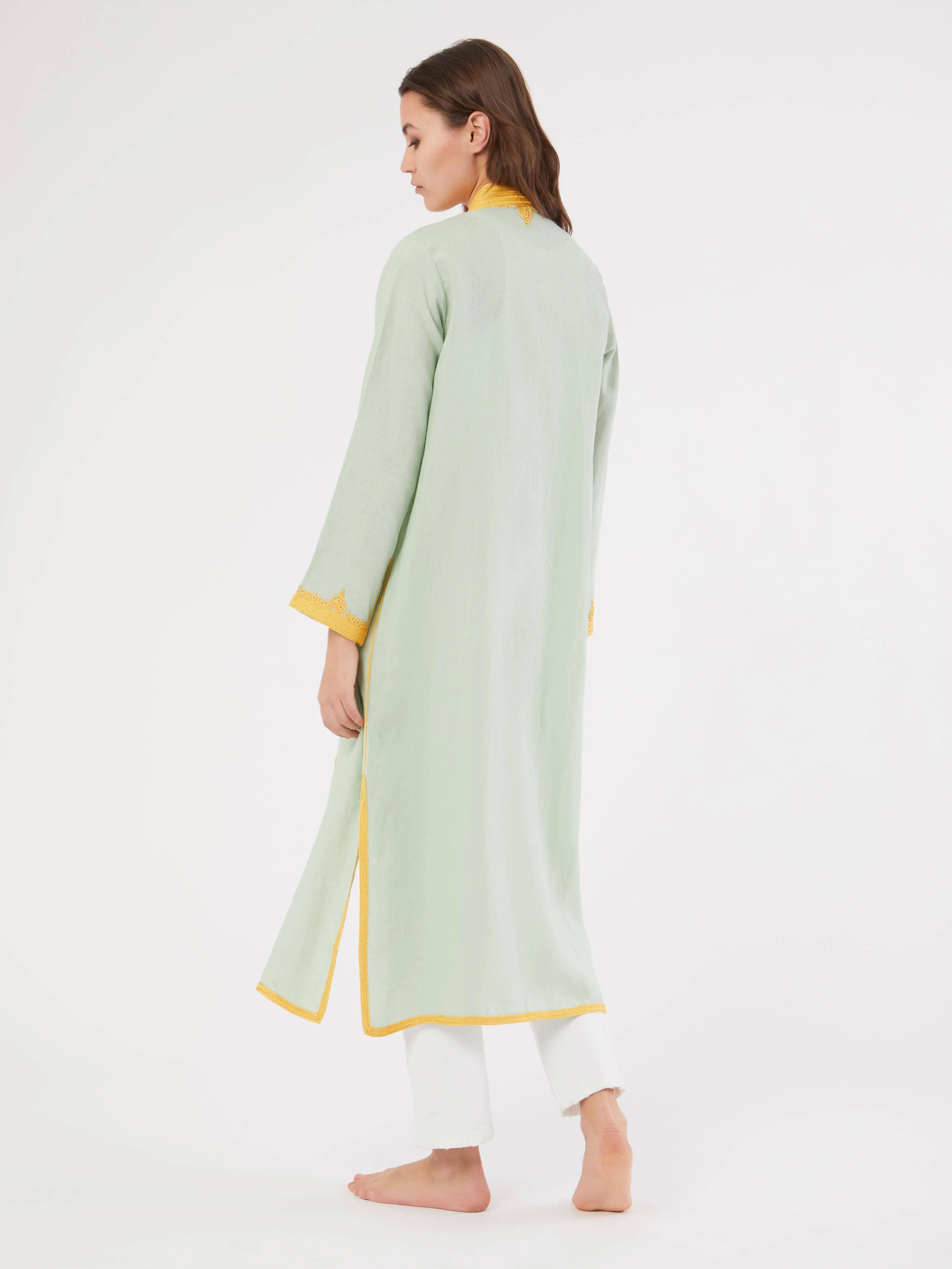 Moroccan linen coat