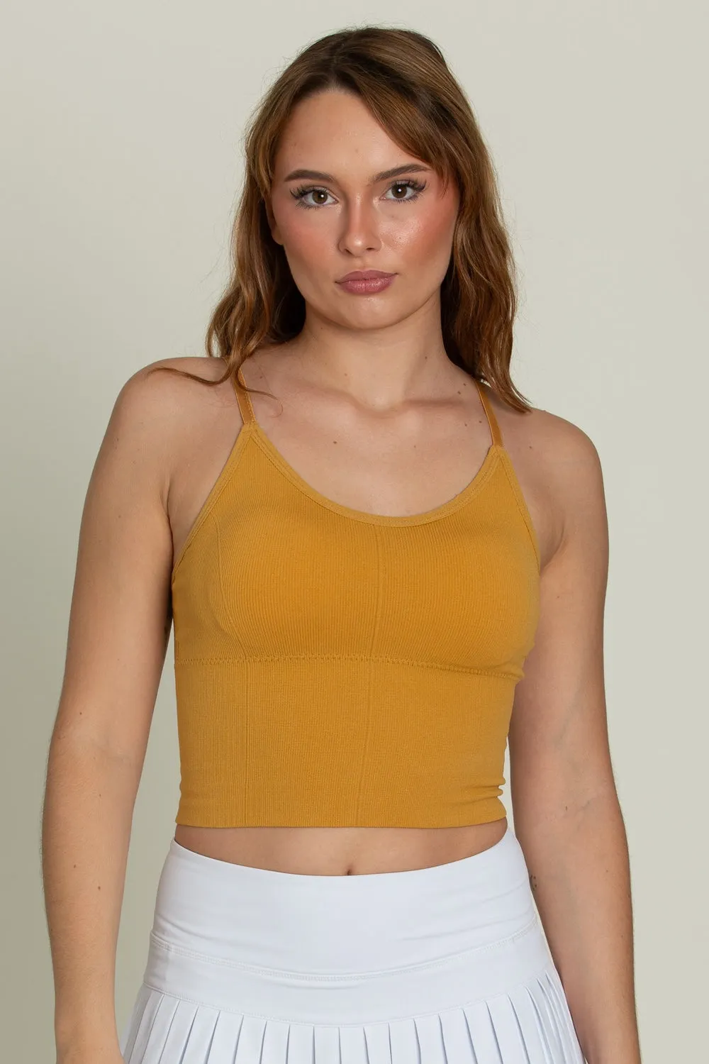 Mustard Original Ribbed Yoga Tank Top