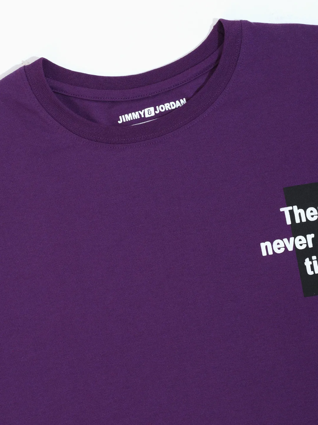 Never Enough Time Oversized Purple T-Shirt