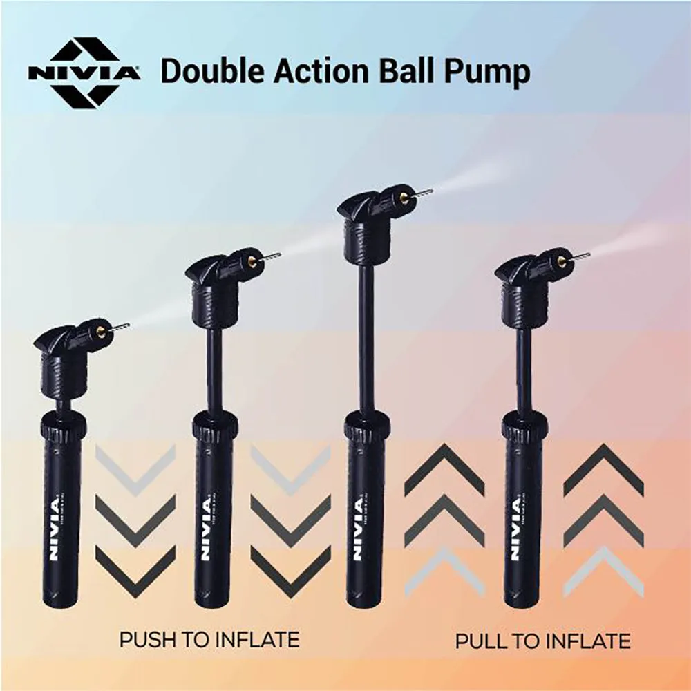 Nivia Ball Pump Double Action Black