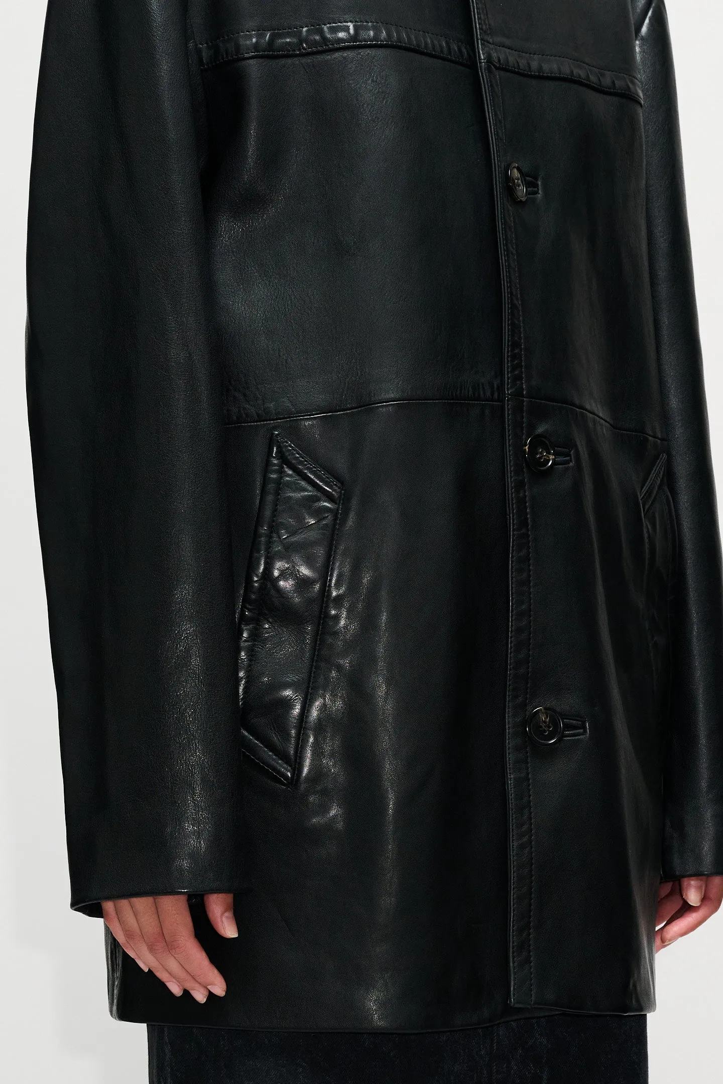 Oversized Leather Jacket