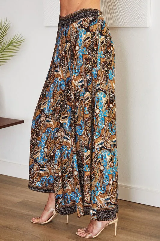 Paisley Print Palazzo Pant