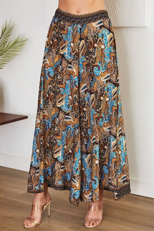 Paisley Print Palazzo Pant