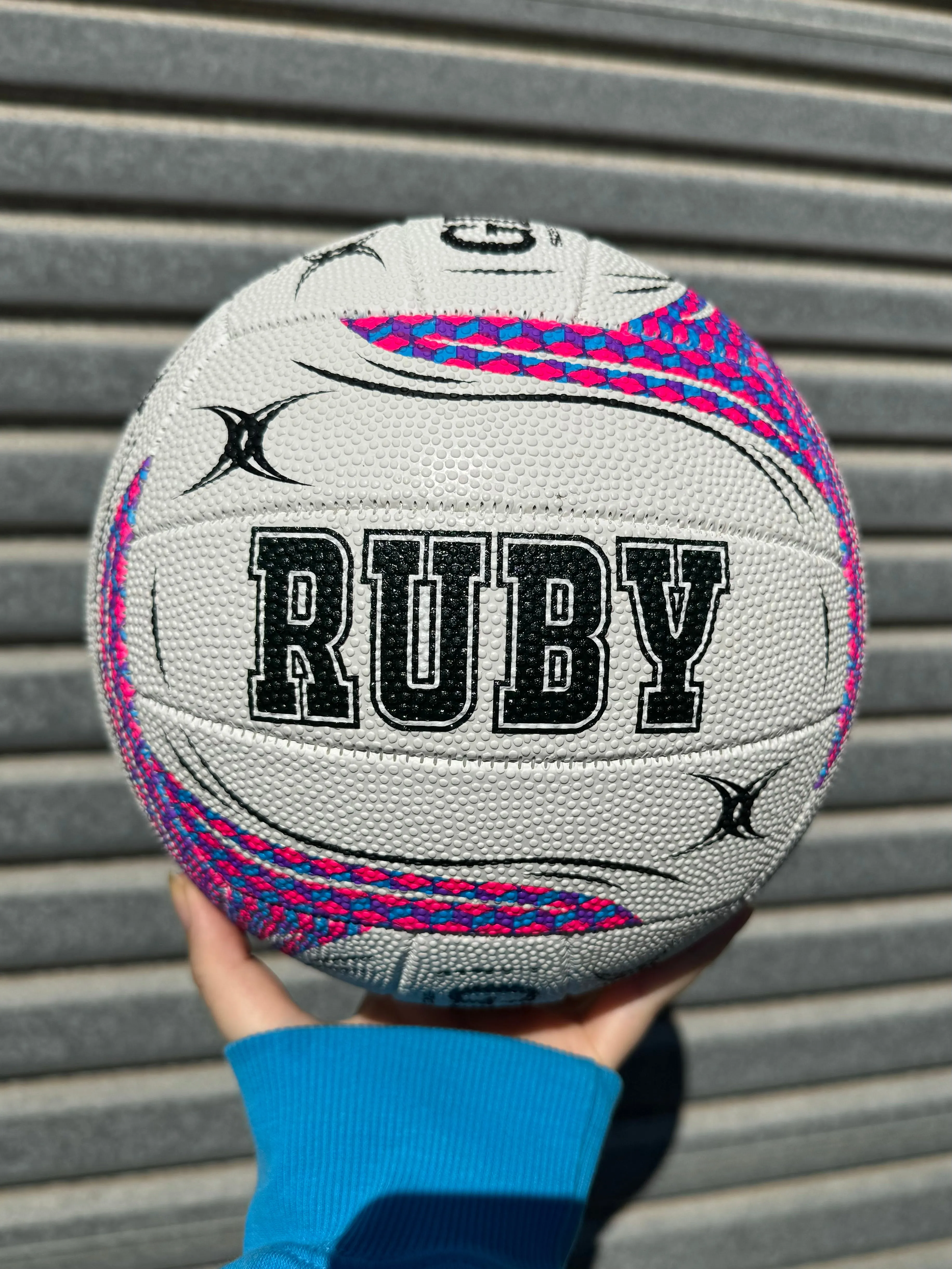 Personalised Gilbert White Spectra Netball (SIZE 4, 5)