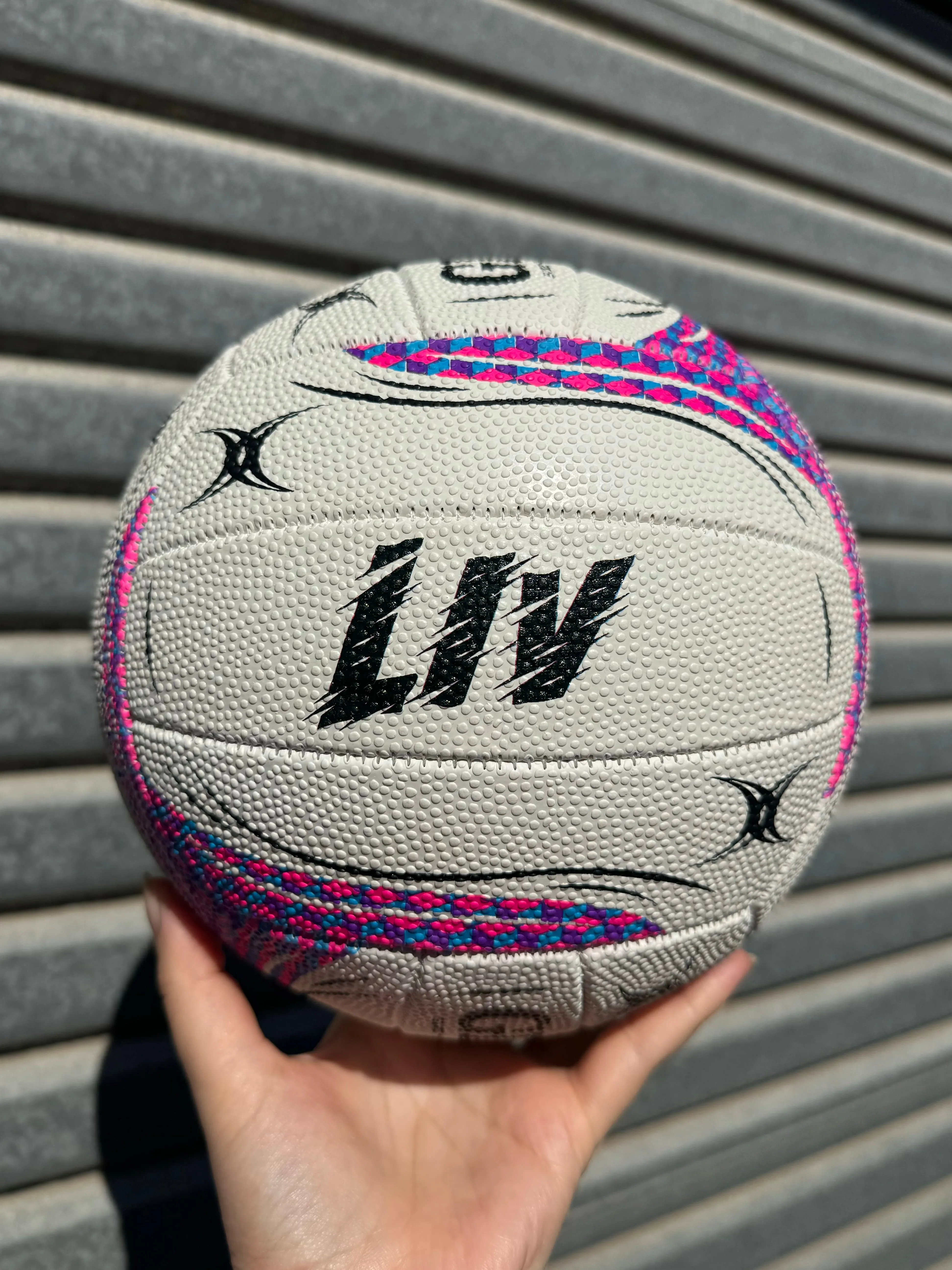 Personalised Gilbert White Spectra Netball (SIZE 4, 5)