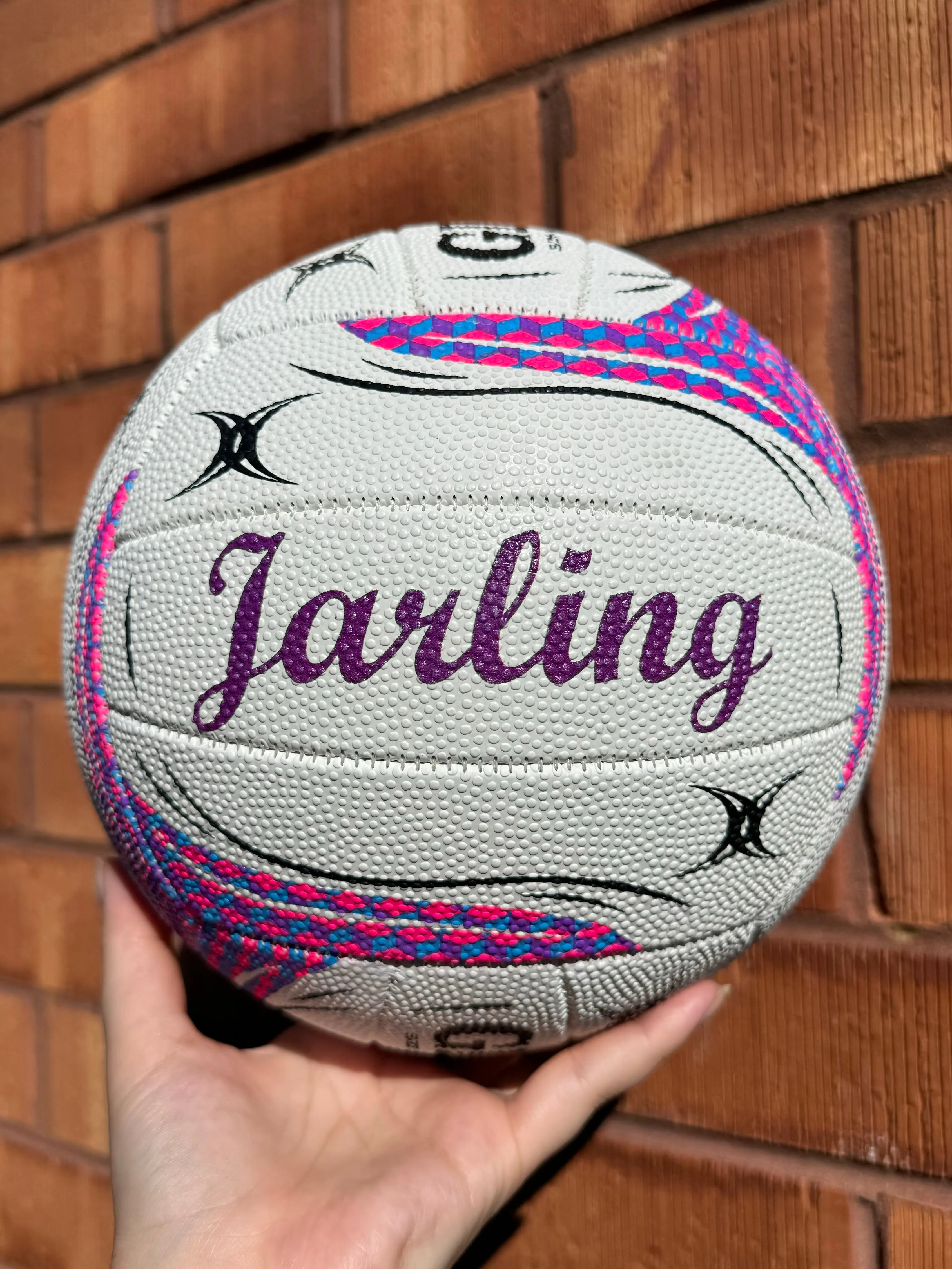 Personalised Gilbert White Spectra Netball (SIZE 4, 5)