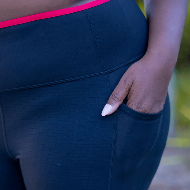 Plus Size French Tip High Performance Side Pocket Leggings