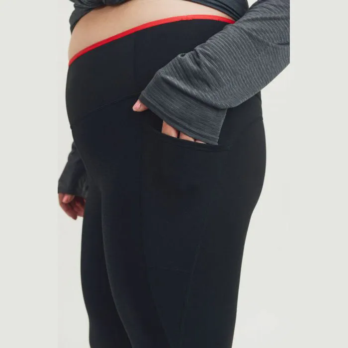 Plus Size French Tip High Performance Side Pocket Leggings