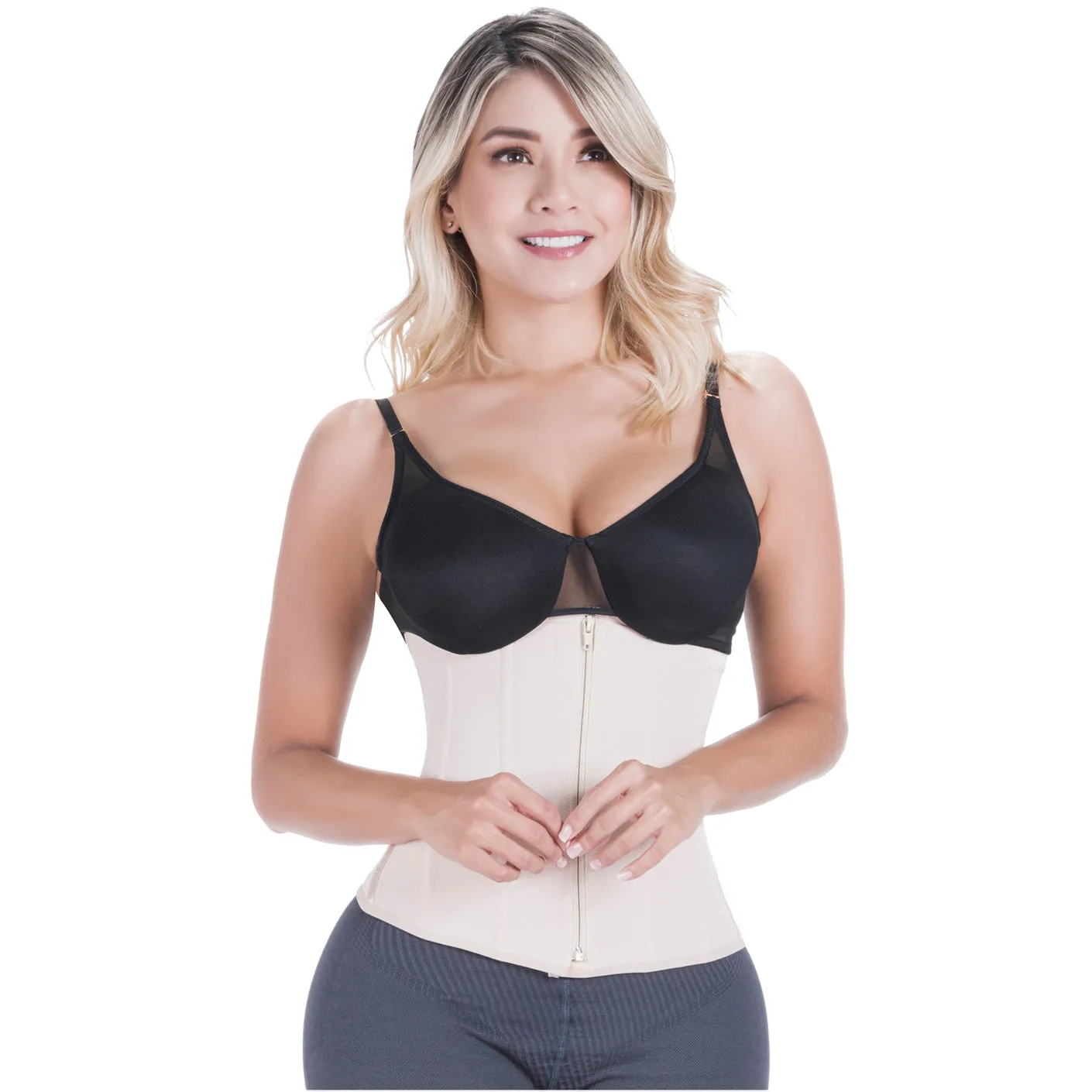 Post-Surgery Slimming massages, Posture corrector, Open bust & Front zipper closure Sonryse 023ZF