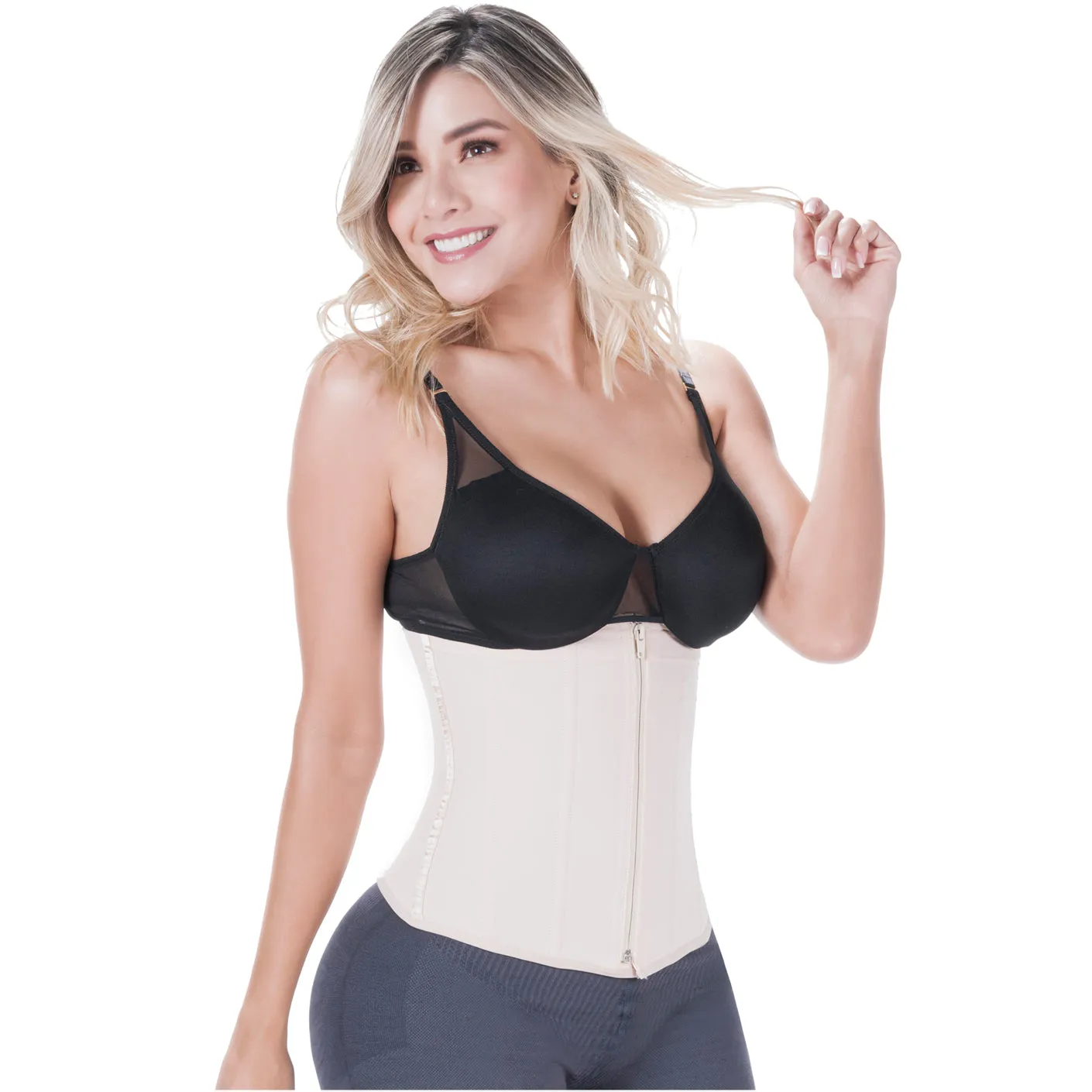 Post-Surgery Slimming massages, Posture corrector, Open bust & Front zipper closure Sonryse 023ZF