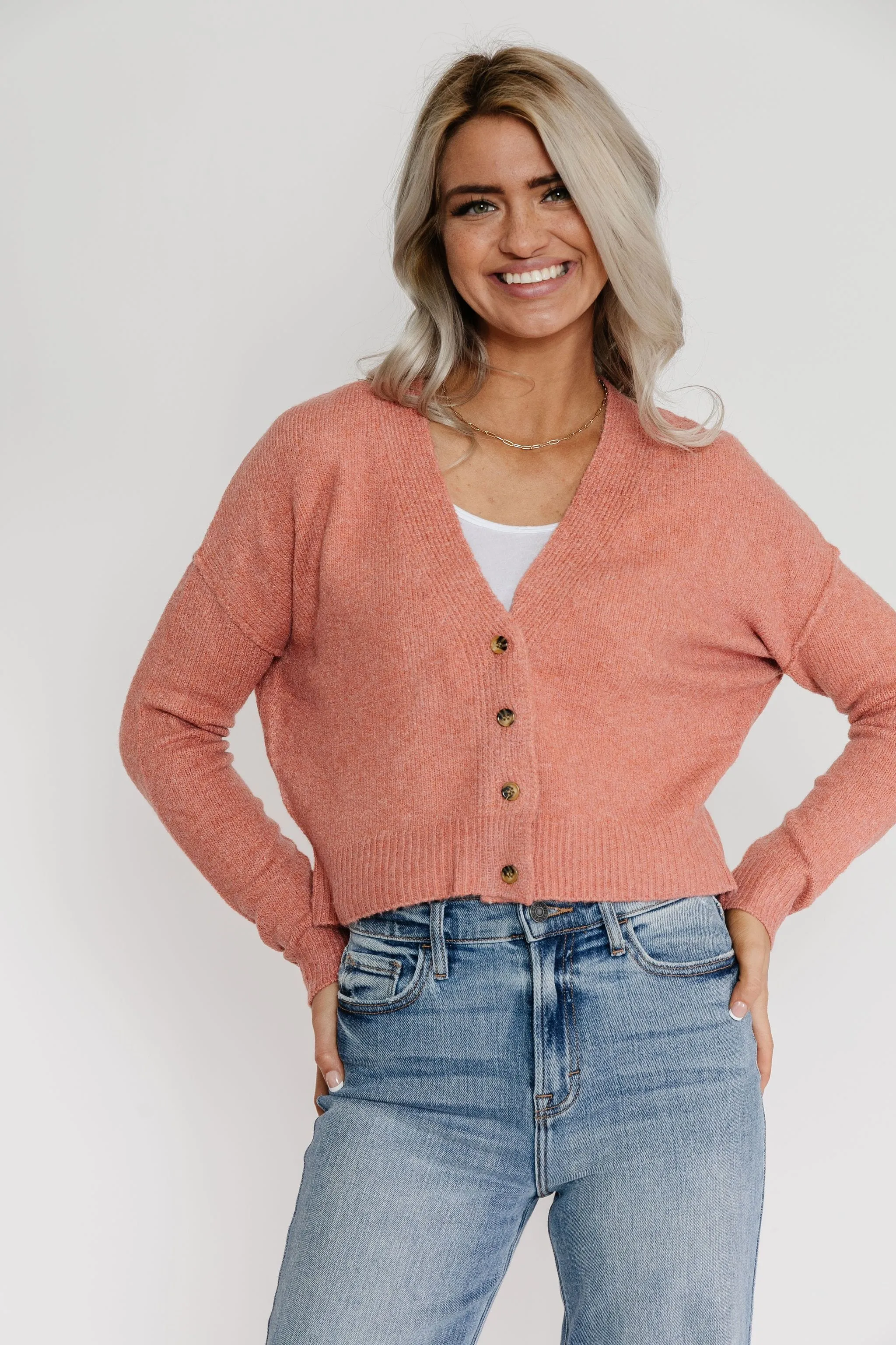 Rayshell Cardigan in Terra Cotta