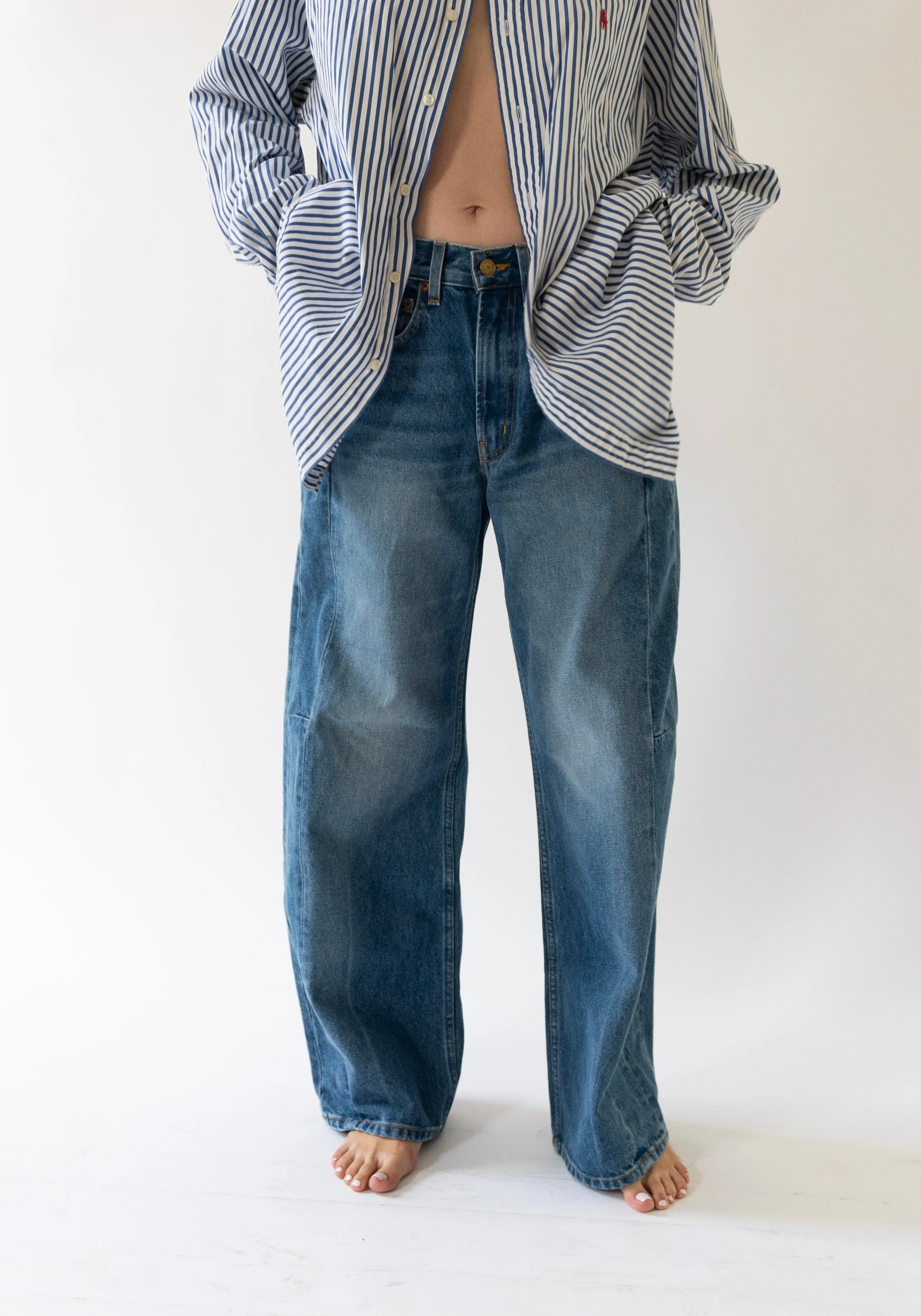 Relaxed Lasso Long Jean in Hyde Wash