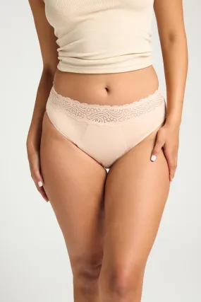 Sensual Hi Waist Bikini Maxi Beige