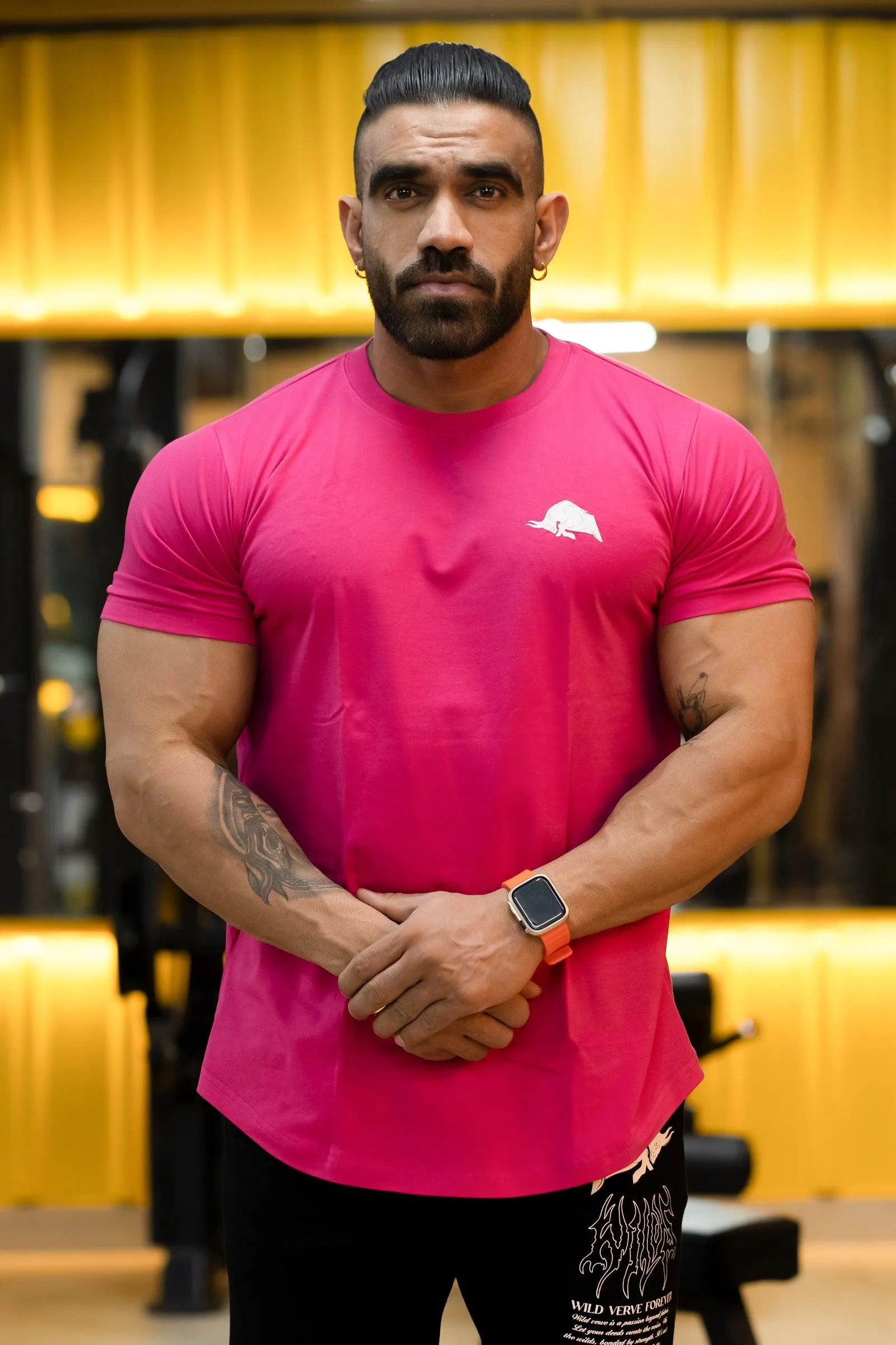 Signature Bull Athletic T-shirt (Magenta Pink)