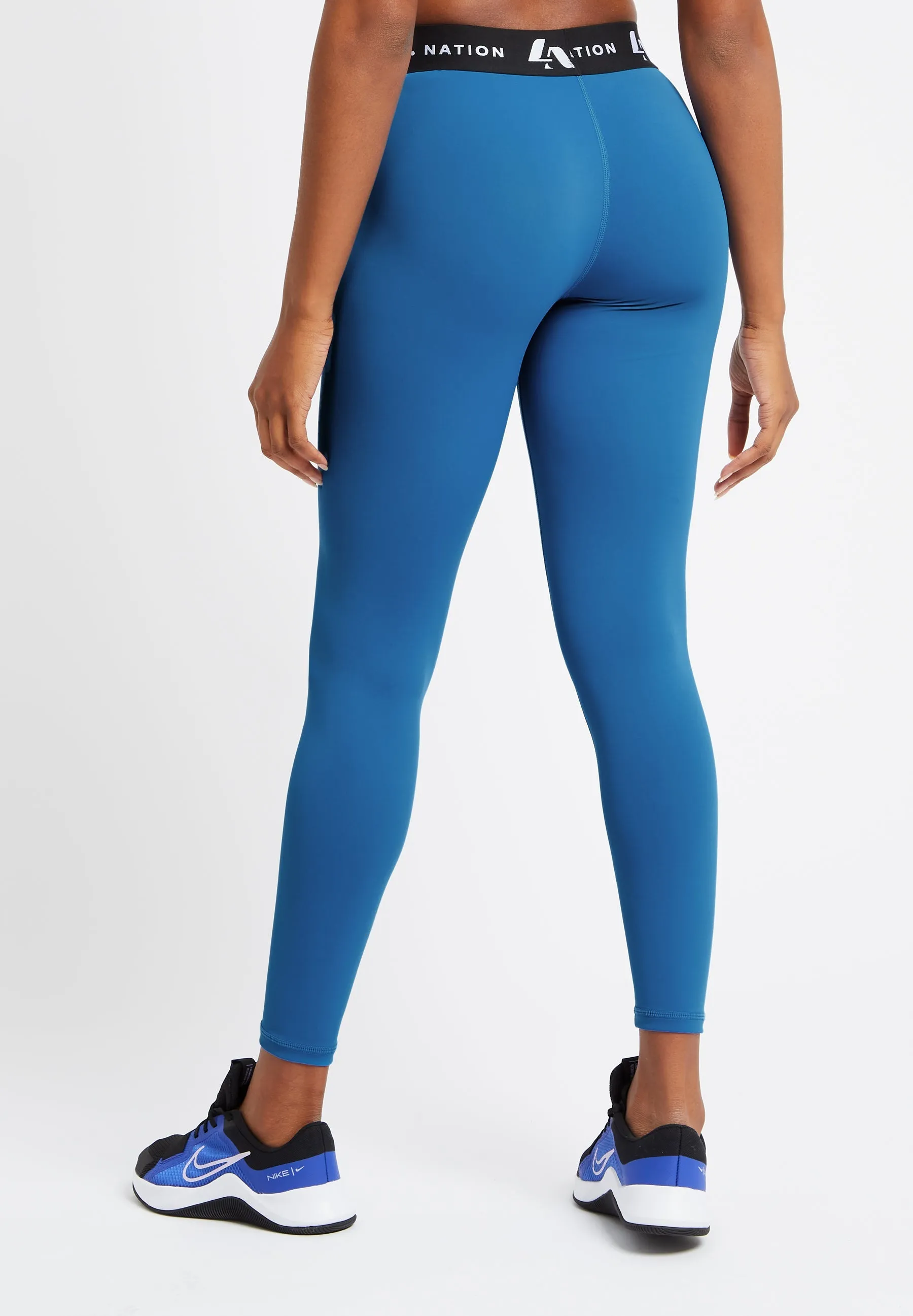 Signature High Waisted Full Length Leggings-Sapphire Blue