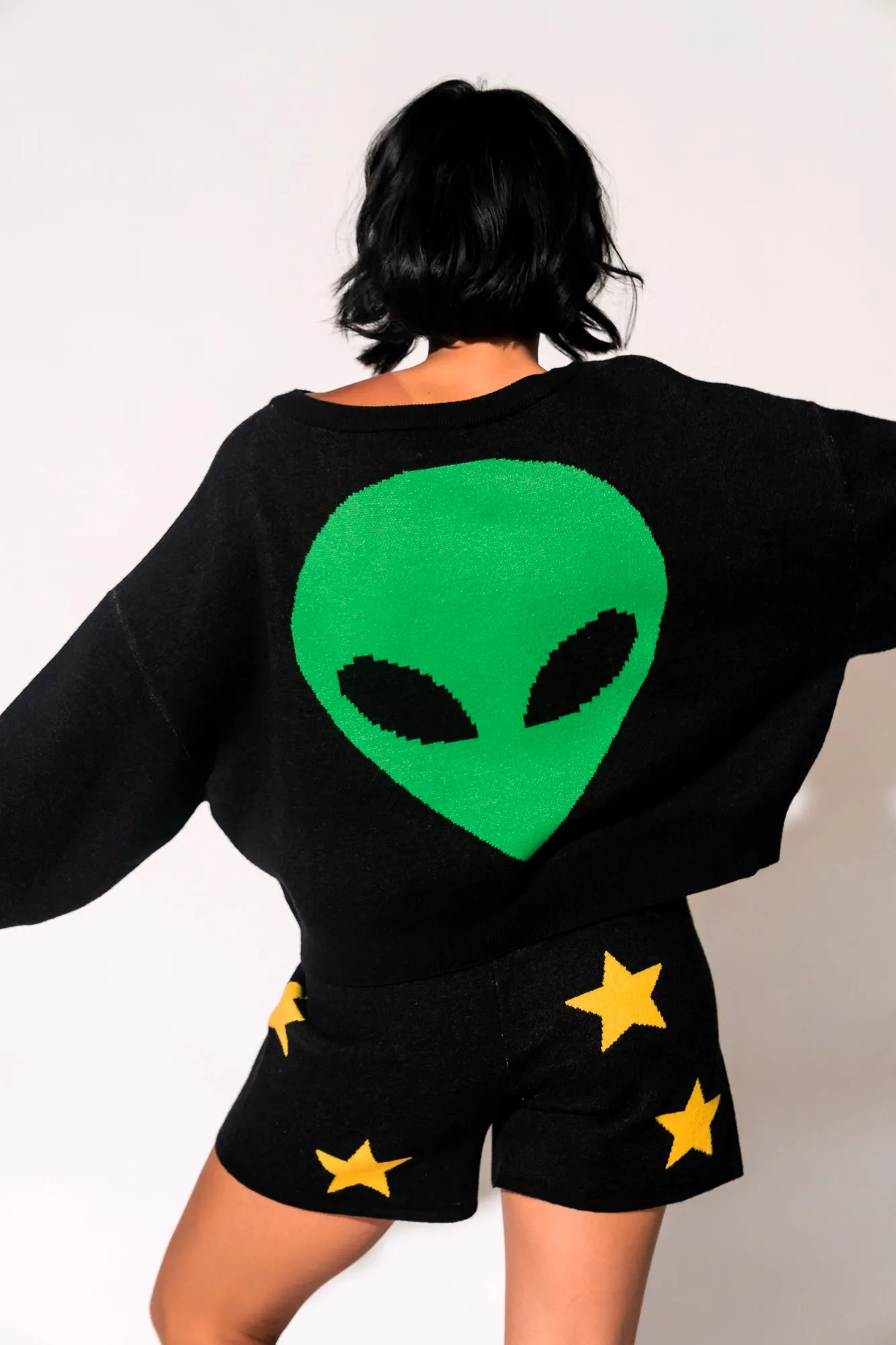 Take Me To Your Leader Alien Knit Set