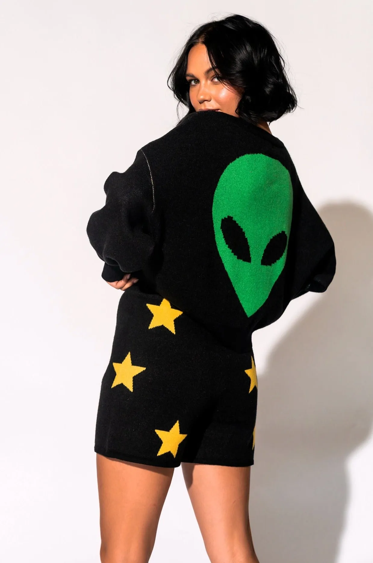 Take Me To Your Leader Alien Knit Set